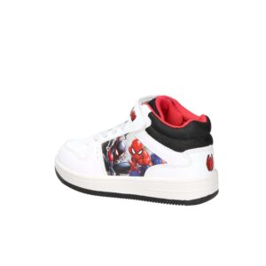 Marvel Spider-Man Boys Printed Mesh Sneakers White Black Size 1-6 Youth Athletic Shoes